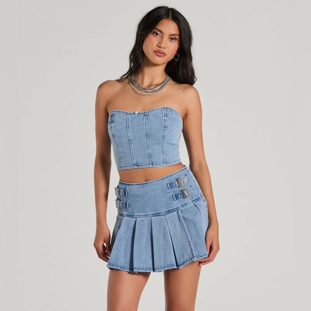 Windsor Denim Crop Top NWTS - Picture 4 of 11